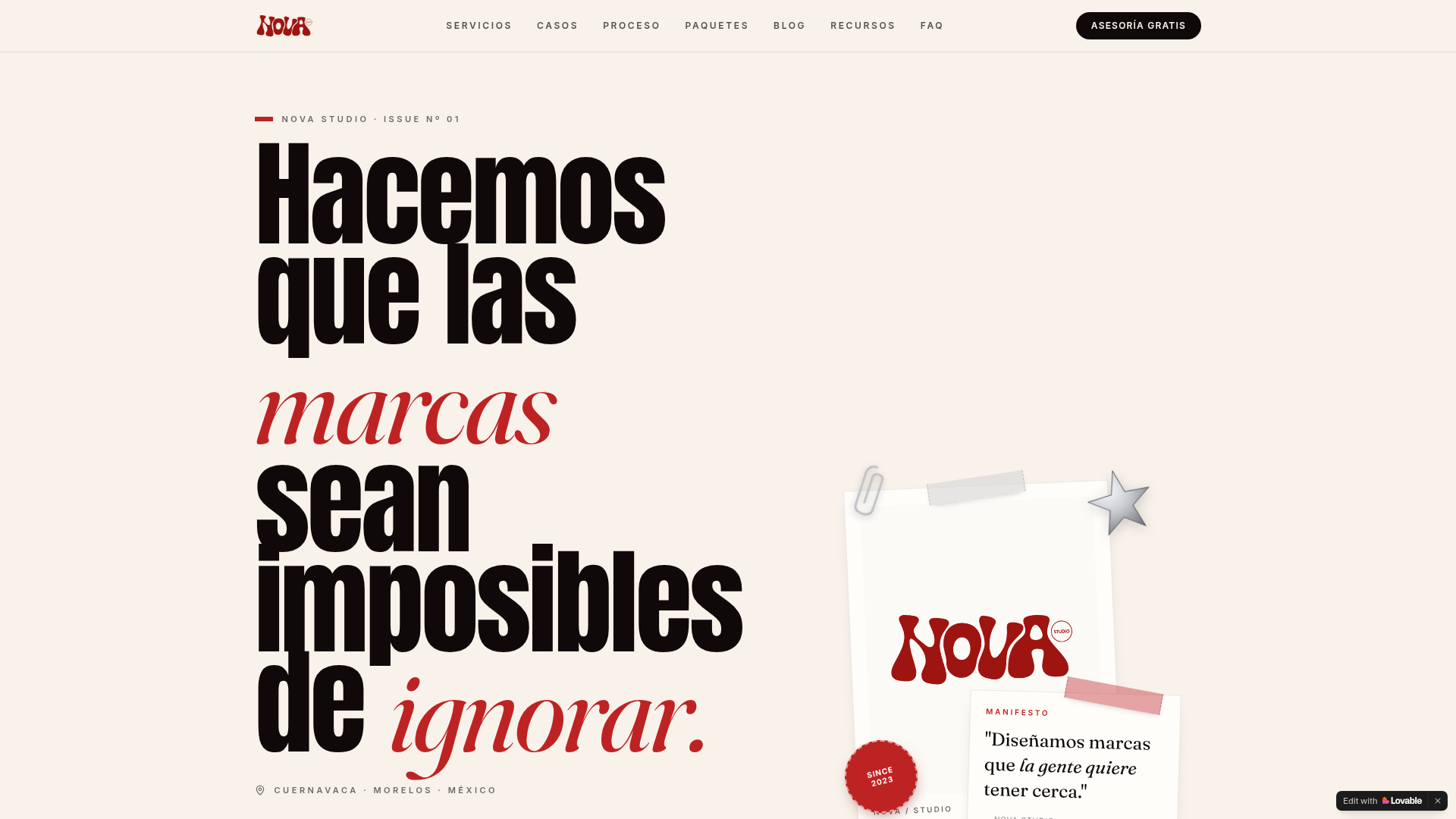 Captura de Nova Studio MX